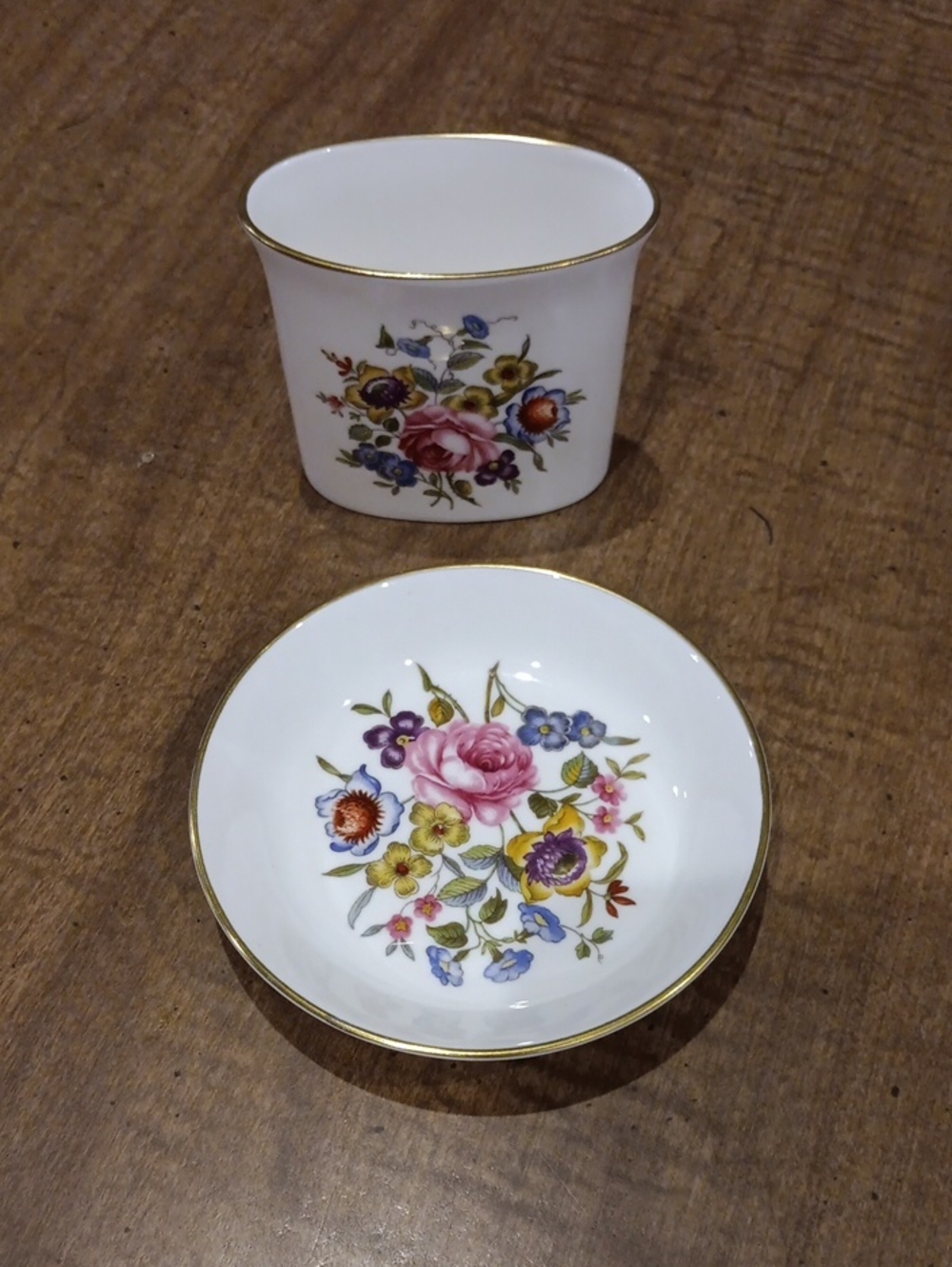Royal Worcester Toothpick Holder And Plate